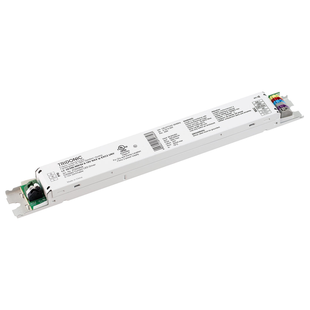Tridonic Linear Excite NFC Series 35 Watts Constant Current LED Driver, 0-10V Dimmable LC 35/350-900/54 0-10V NAX lp EXC2 UNV (87500848)