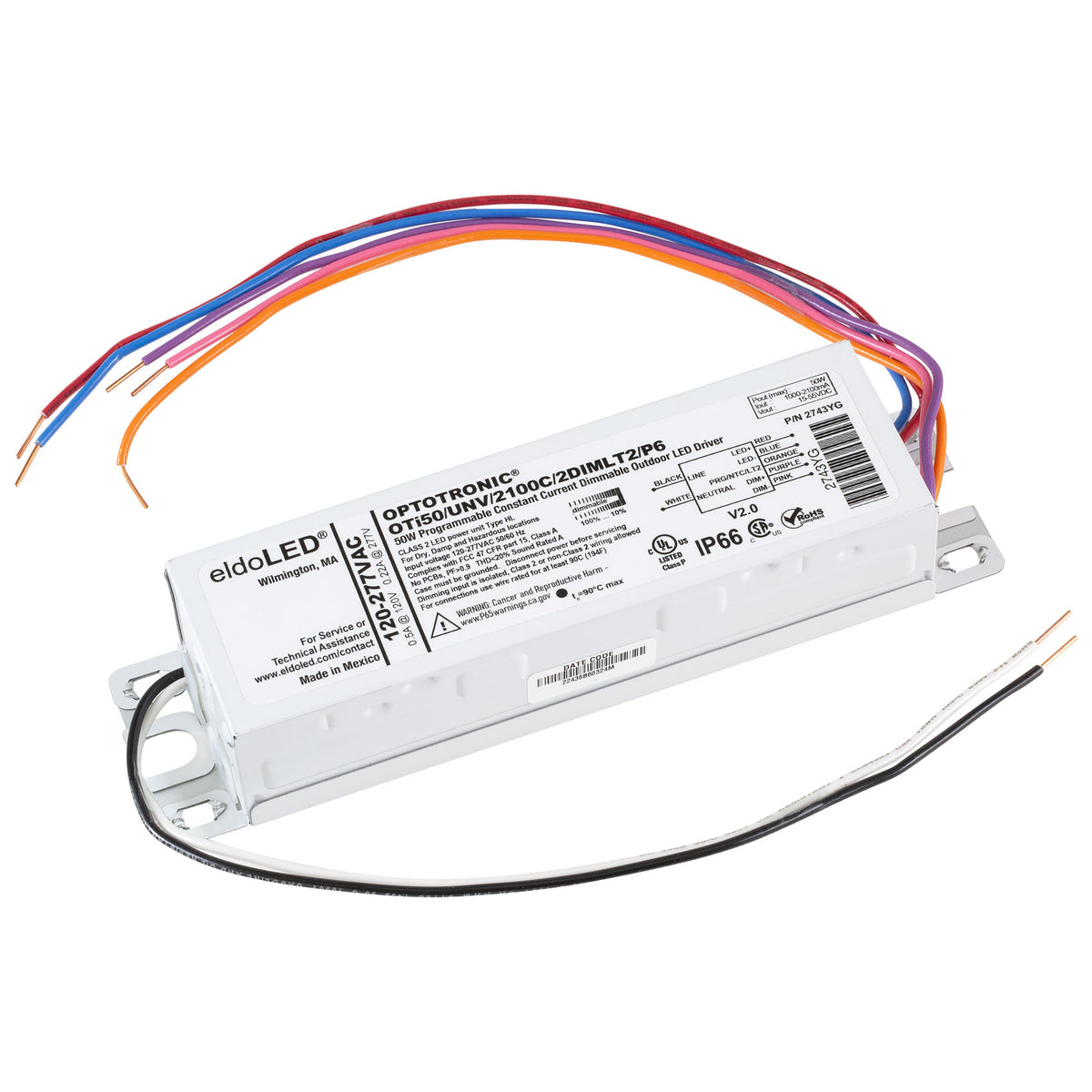eldoLED *2743YG OPTOTRONIC 50W Constant Current 0-10V Dimmable LED Dri
