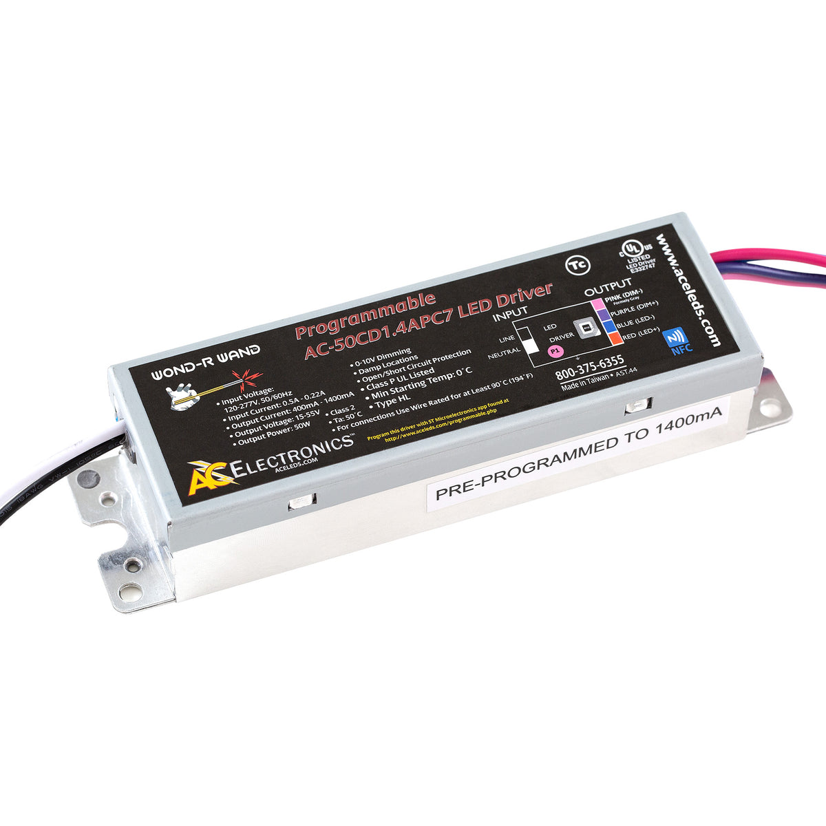 ACE LEDS AC-50CD1.4APC7 50 Watt Wond-R Wand Constant Current Programma