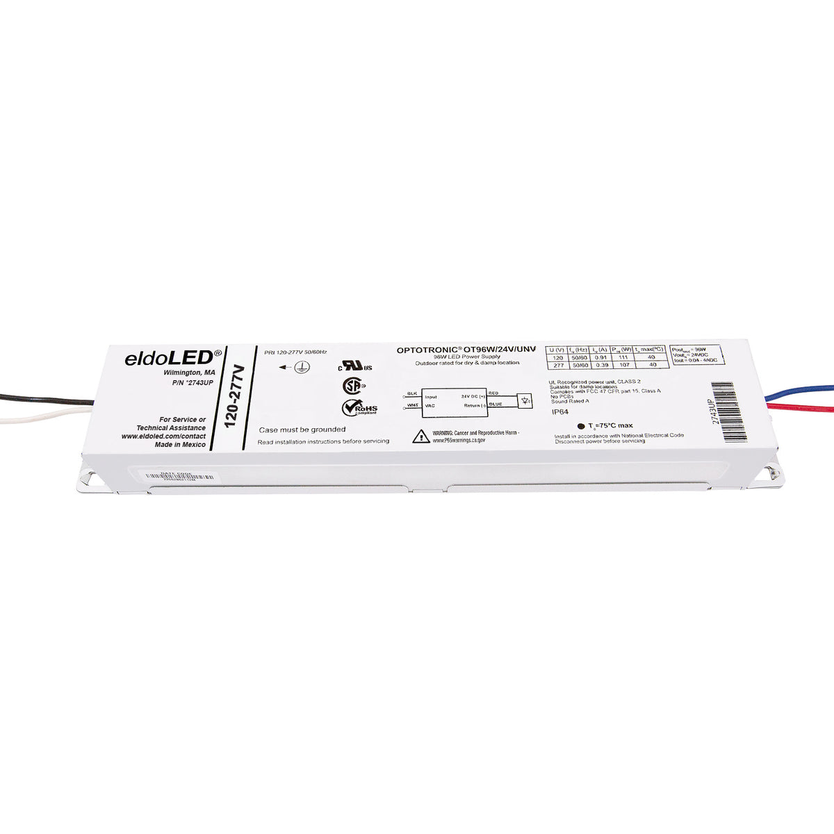 eldoLED *2743UP OPTOTRONIC 24V DC 96W Constant Voltage Non-Dimmable LE –