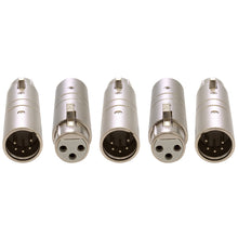 Load image into Gallery viewer, SIRS-E 3 Pin XLR Female to 5 Pin XLR Male DMX Converter Adapter 70029 for ENTTEC Interfaces, Controllers and Cables (Pack of 5)
