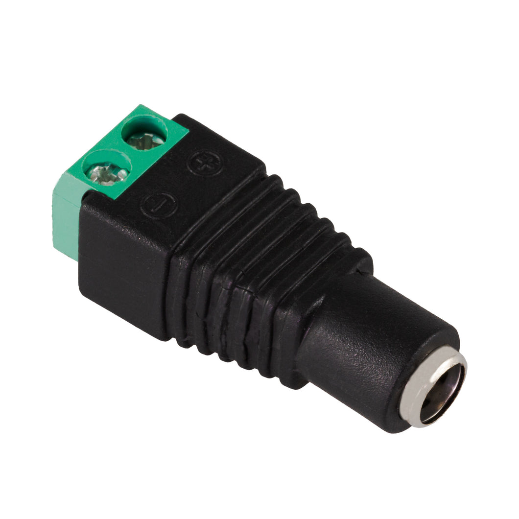SIRS-E Female & Male 12V DC Power Jack Adapters - Professional Connectors for LED Strips and CCTV Cameras