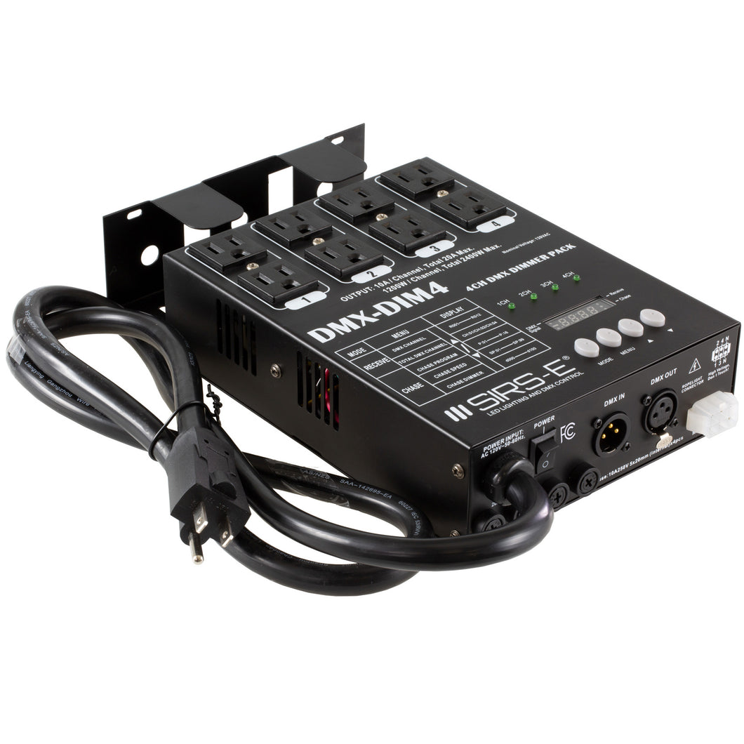 SIRS-E 4 Channel DMX Dimmer Pack Double Output