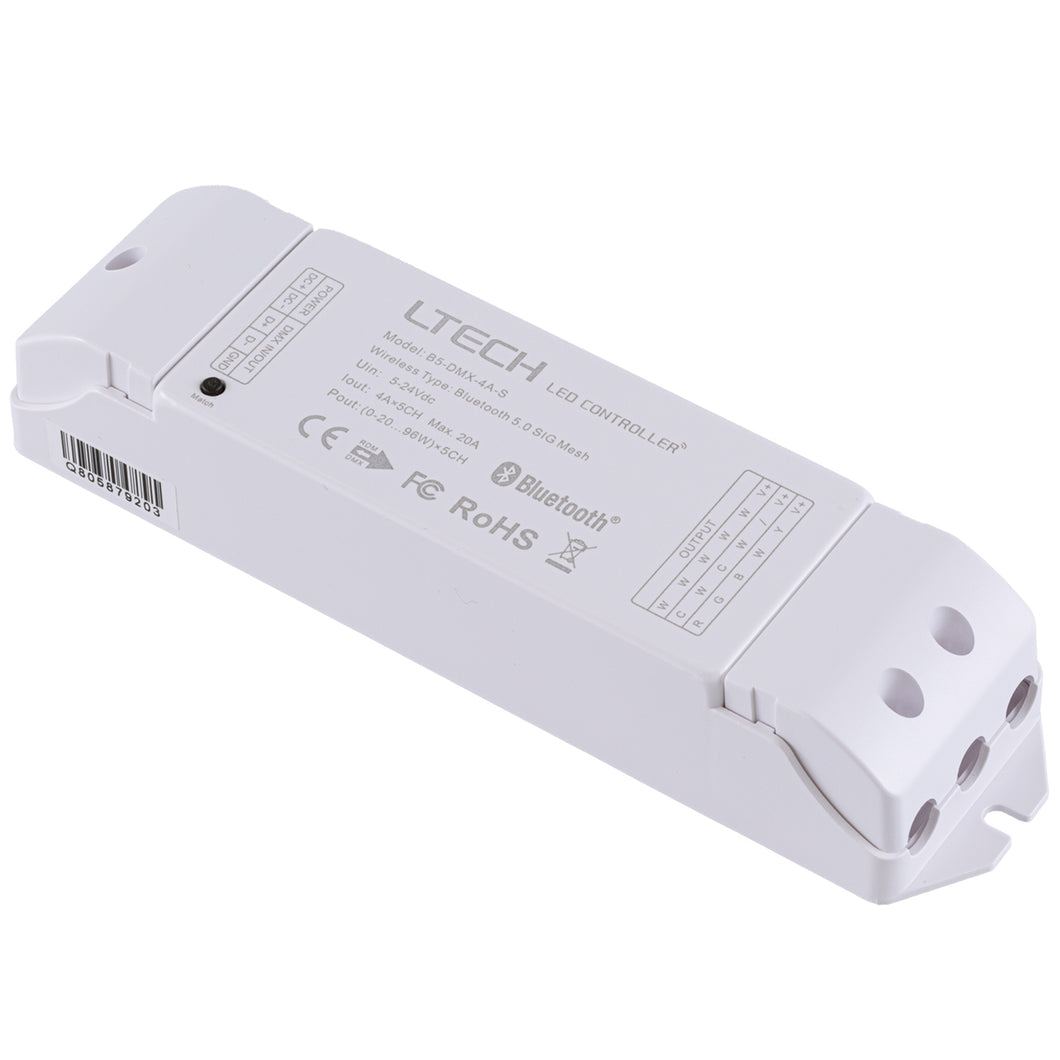LTech B5-DMX-4A-S DMX/Bluetooth Constant Voltage LED Controller