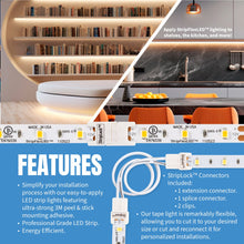 Load image into Gallery viewer, SIRS-E White LED Strip Lights, StripFlexLED Professional Grade Flexible Tape, 12V 120 LEDs/m for Versatile Lighting, Made in USA, UL Listed
