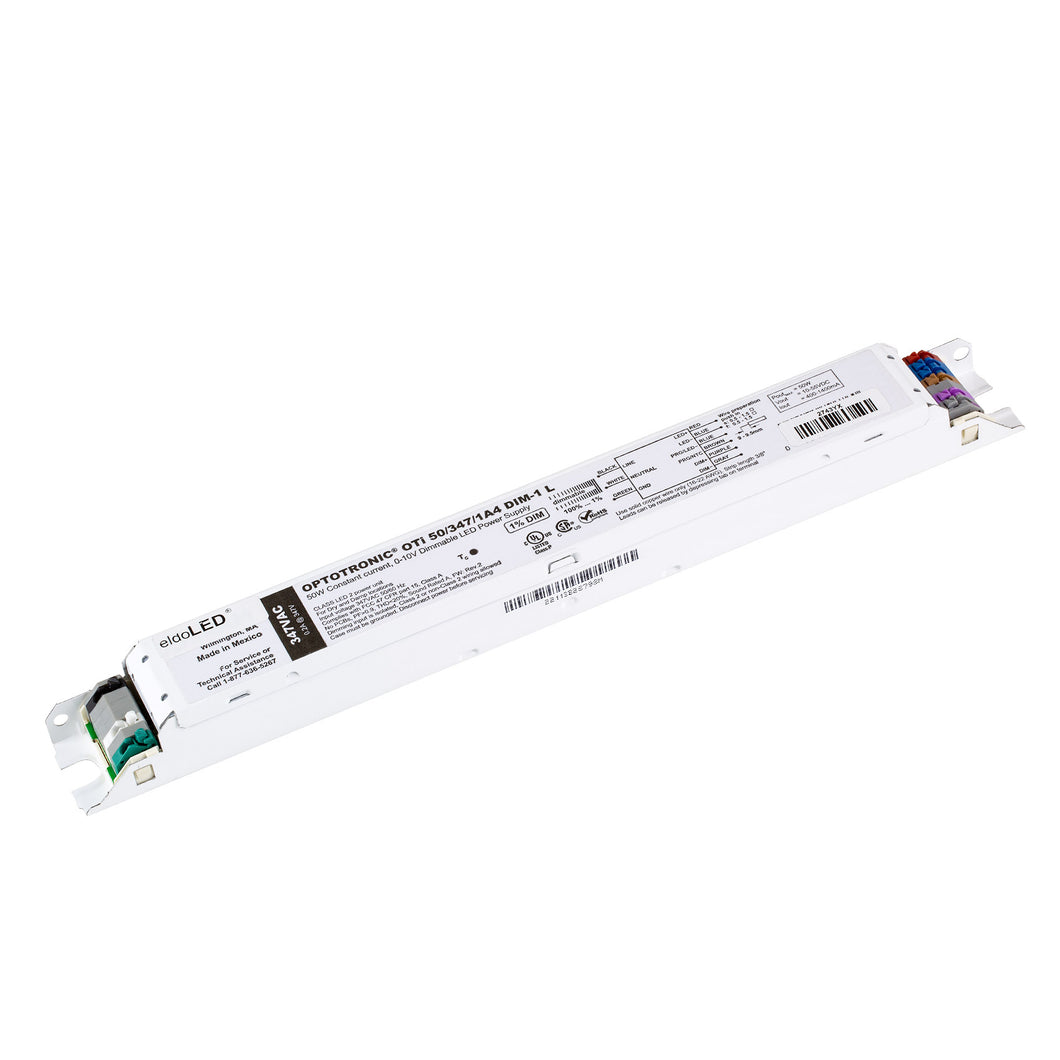 eldoLED *2743YX OPTOTRONIC 50W 347V AC Constant Current 0-10V Dimmable LED Driver, Programmable Linear OTi 50/347/1A4 DIM-1 L (Osram 79676)
