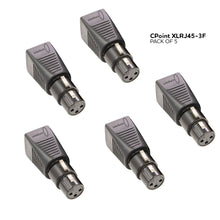 Load image into Gallery viewer, Pack - CPoint XLRJ45 3 Pin XLR Female to RJ45 DMX Adapters XLRJ45-3F
