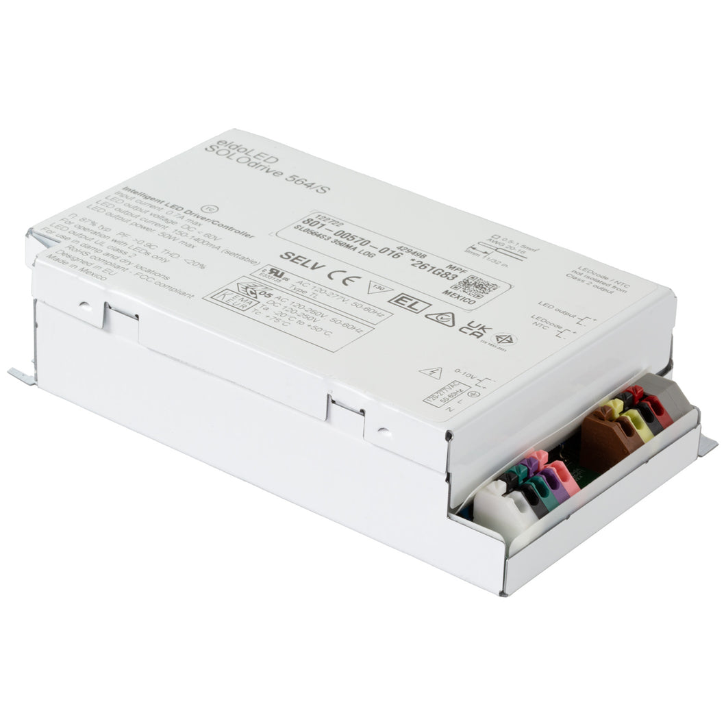 eldoLED SOLOdrive 564/S 50W 'Dim to Dark' Constant Current 0-10V Dimmable LED Driver