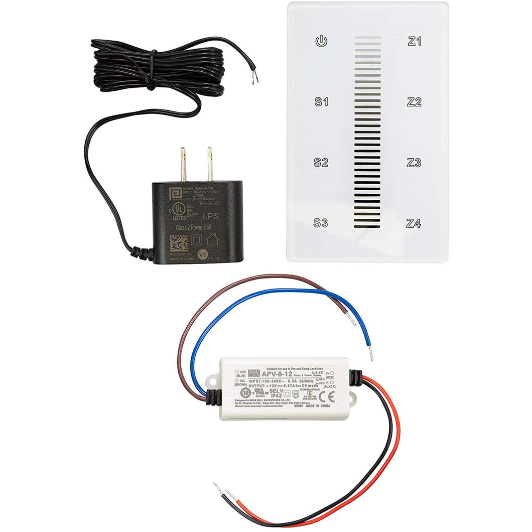 SIRS-E White & Single Color LED Touch DMX Wall Mount Controller Kit - White