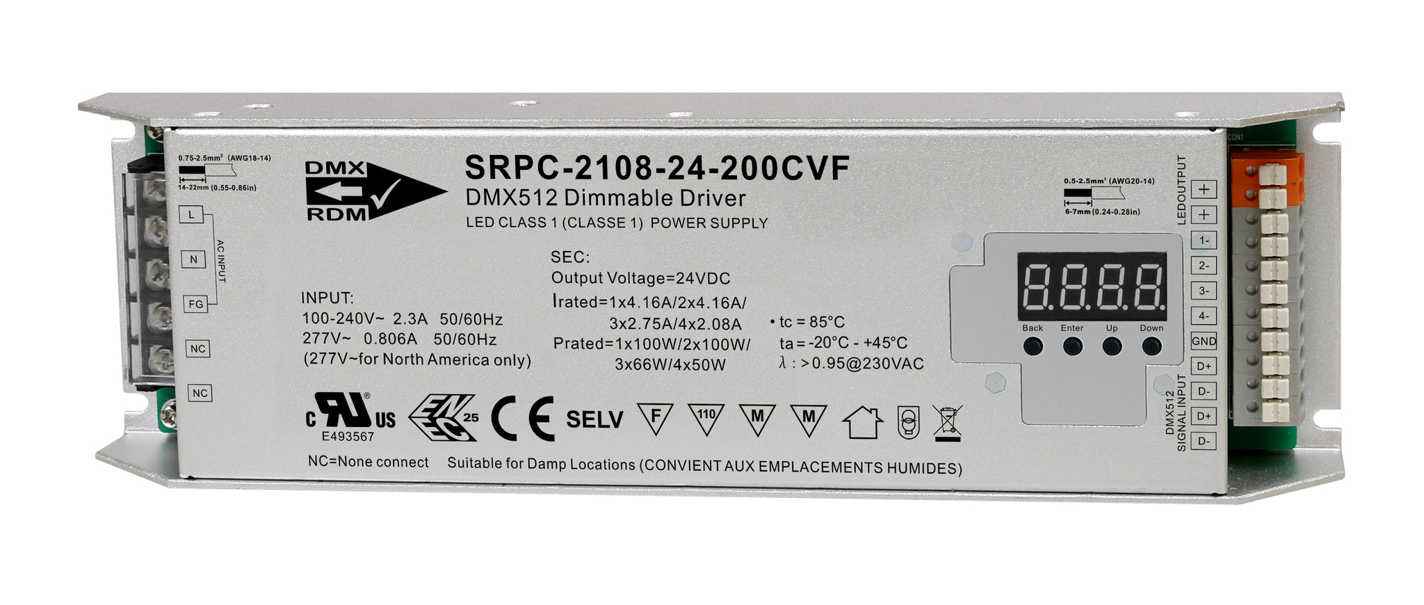 SIRS-E LED DMX RDM Decoder 5 Channel Stand Alone RGB & RGBW Controller –