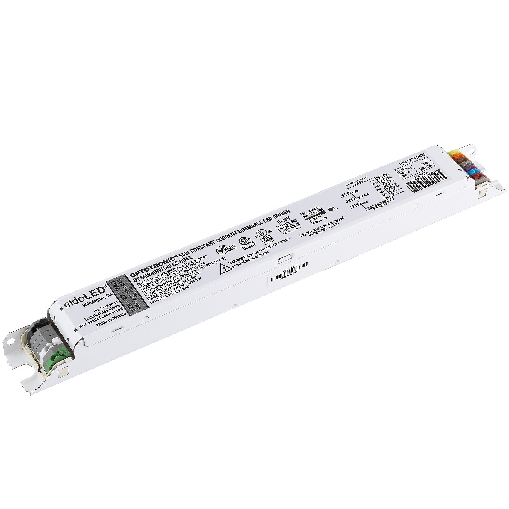 eldoLED *2743WM OPTOTRONIC 55W Constant Current 0-10V Dimmable LED
