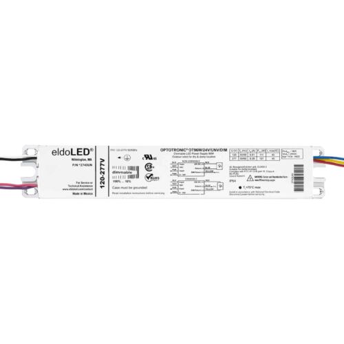 eldoLED *2743UN OPTOTRONIC 24V DC 96W Constant Voltage 0-10V Dimmable LED Driver, OT96W/24V/UNV/DIM (Osram 51520) Top View