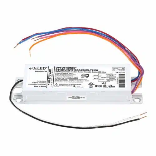 eldoLED *2743YG OPTOTRONIC 50W Constant Current 0-10V Dimmable LED Driver, Programmable Outdoor OTi50W/UNV/2100C/2DIMLT2/P6 (Osram 79278) Top View