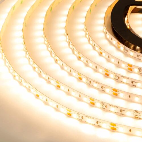 SIRS-E StripFlexLED White LED Strip Kit, 12V 60 LEDs/m with 60W Dimmable Driver, Made in USA, UL Listed