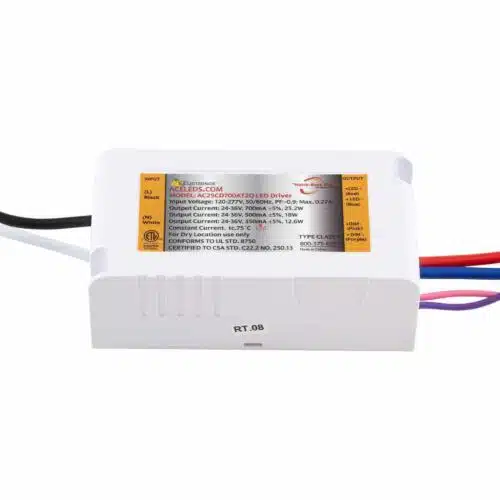 ACE LEDS AC25CD700AT2Q 25 Watt 0-10V Dimming Constant Current Match-Book Sized LED Driver Top View