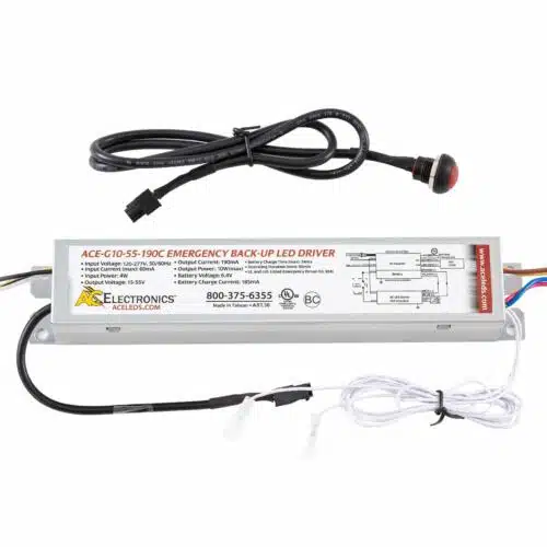 ACE LEDS ACE-G10-55-190C 10 Watt Constant Current Emergency LED Driver Top View