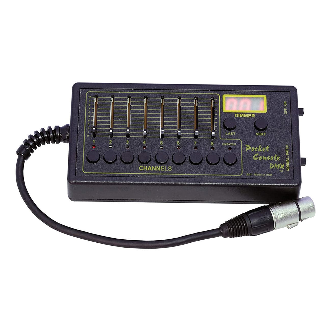 Pocket Console DMX Playback-8 – Portable Lighting Control by Baxter Controls