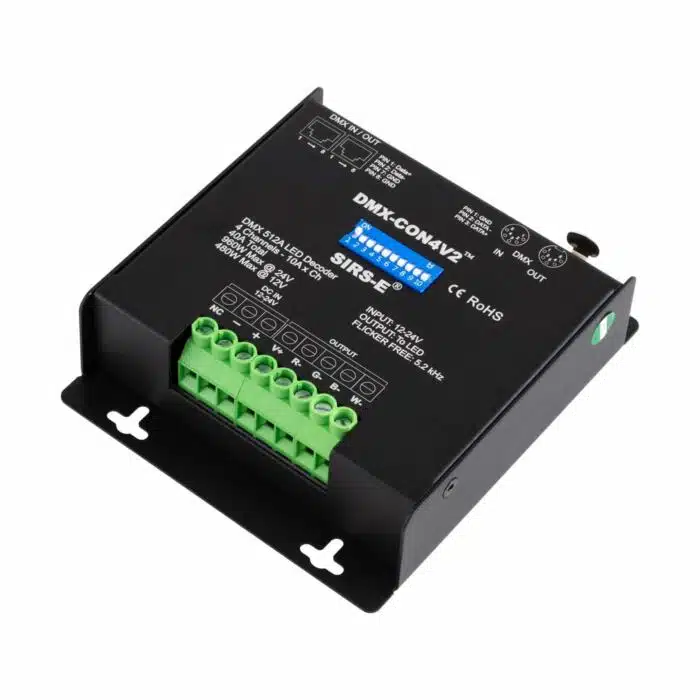 SIRS-E® DMX-CON4V2 LED DMX Decoder 4 Channel