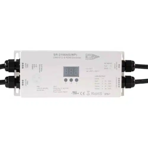 SIRS-E LED DMX & RDM Waterproof Decoder 4 Channel Top View