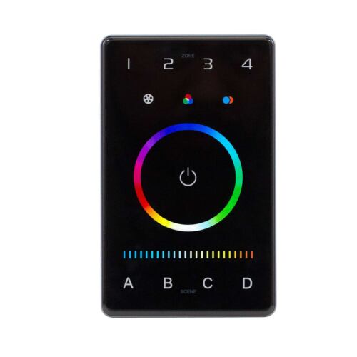 LTech UB5 RGBWY DMX & Bluetooth Programmable Touch Panel Wall Mount LED Lighting Controller Front View