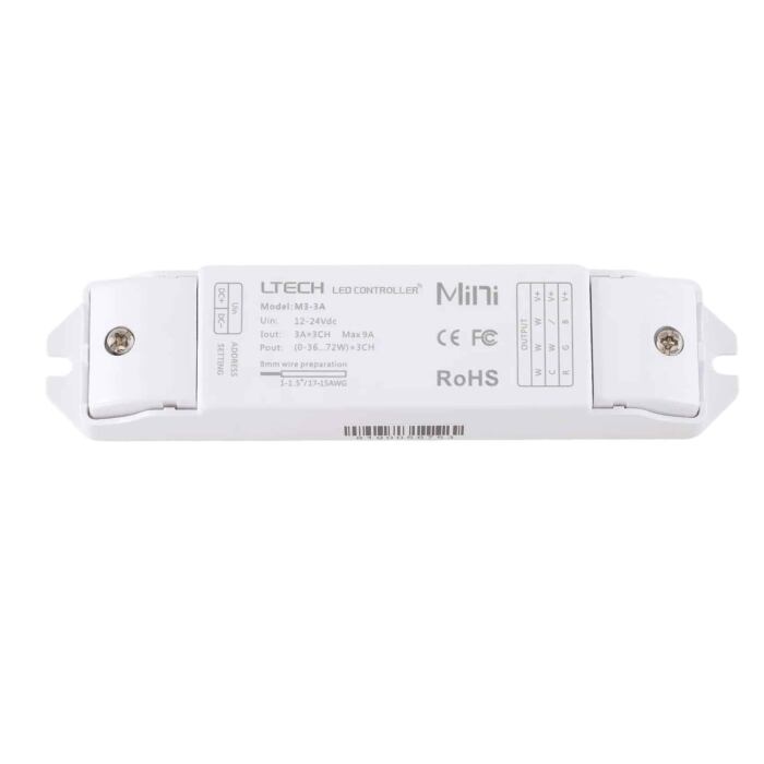 LTech M3+M3-3A LED RF 3 Channel Wireless Remote & Controller