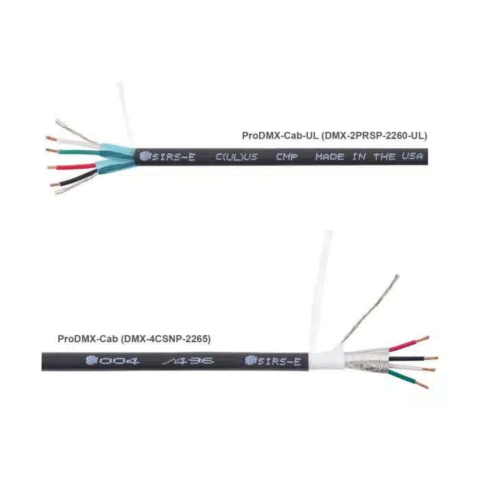 ProDMX-CAB 2 Pair (4 Conductors + Drain Wire) 22 AWG Shielded DMX Cable UL Plenum and Waterproof