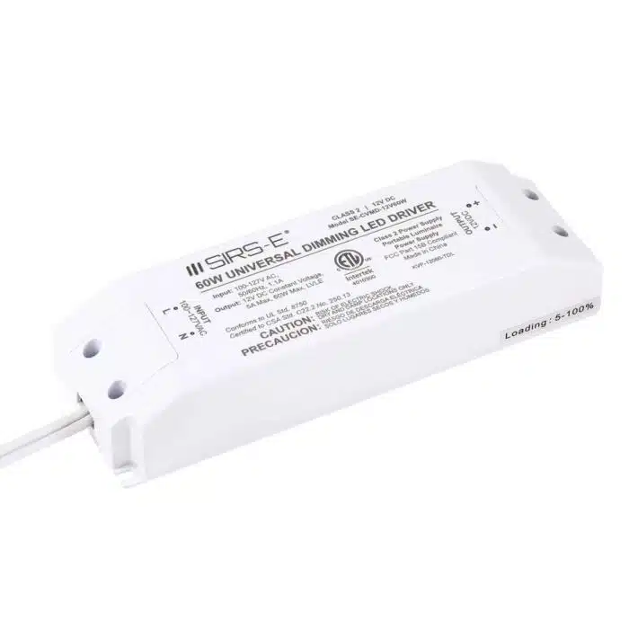 SIRS-E® 12V 60W Phase / TRIAC Constant Voltage Dimmable LED Driver