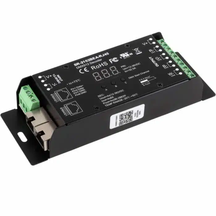 DMX Decoder 4 Channel RGB & RGBW Controller