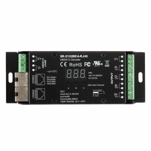 DMX Decoder 4 Channel RGB & RGBW Controller Top View