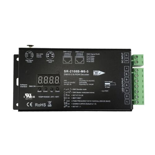 SIRS-E® LED DMX RDM Decoder 6 Channel