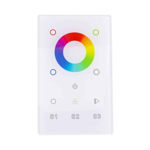 SIRS-E® RGB & RGBW LED Touch DMX Wall Mount Controller - White