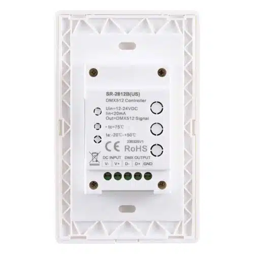 SIRS-E® RGB & RGBW LED Touch DMX Wall Mount Controller - Back