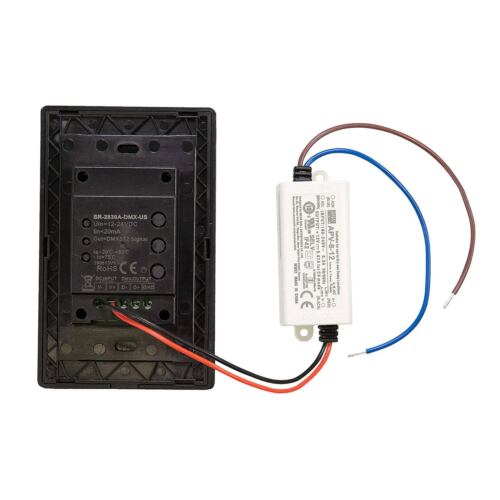 SIRS-E® White & Single Color LED Touch DMX Wall Mount Controller Back