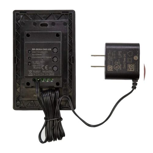 SIRS-E® White & Single Color LED Touch DMX Wall Mount Controller With Power Supply