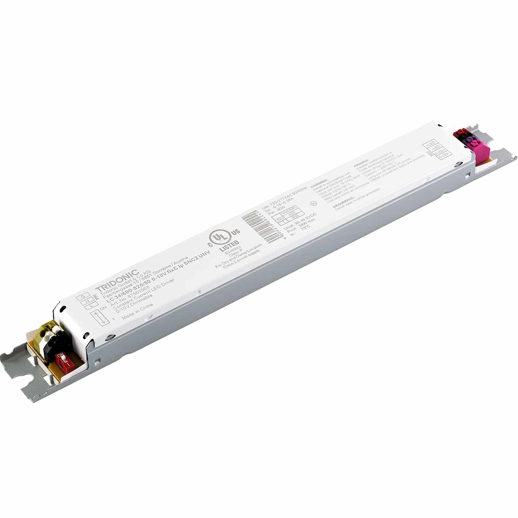Tridonic 34W LED Driver – Constant Current, 0–10V Dimmable (87501063