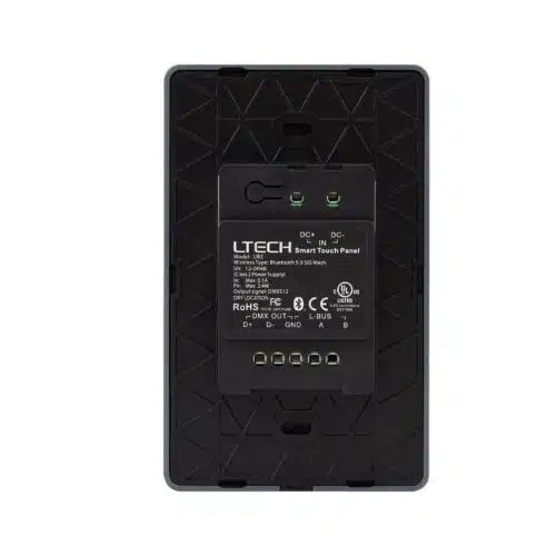 LTech UB2 Tunable White (CCT) DMX & Bluetooth Programmable Touch Panel Back View