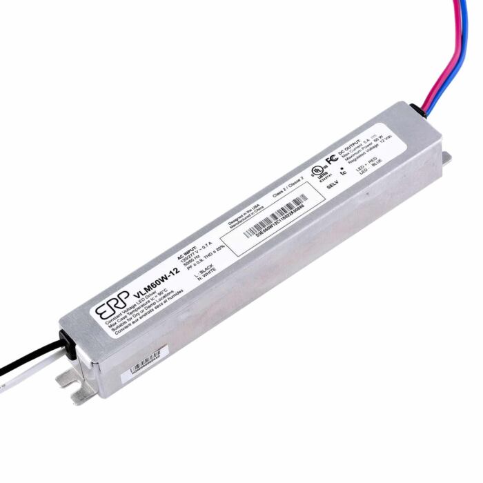 ERP 60W Constant Voltage DC Power Compact LED Driver 12V 5A - VLM60-12