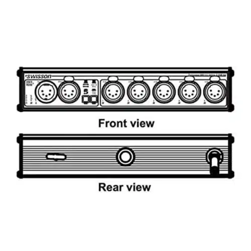 Swisson XSR-5B-US DMX RDM Optical Isolated Splitter & Booster, 5 Pin XLR, Box Style