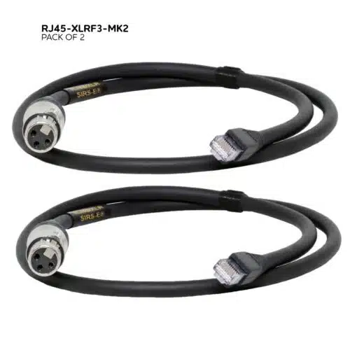 Pack of 2 - SIRS-E Heavy Duty RJ45 to XLR 3ft DMX Cable Adapter for DMX Decoders