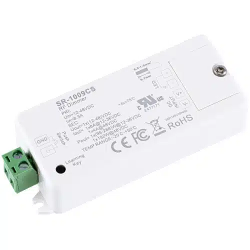 SIRS‑E® Single Channel 12-48V Constant Voltage RF LED Dimmer SR-1009CS