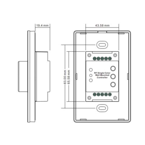 SIRS-E RF Rotary LED Switch & Dimmer SR-2836R-US