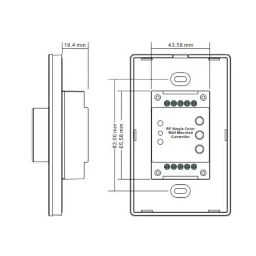 SIRS-E RF Rotary LED Switch & Dimmer SR-2836R-US