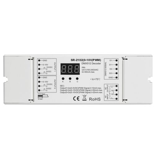 SIRS-E DMX to 0-10V / PWM Analog Signal Converter LED Driver