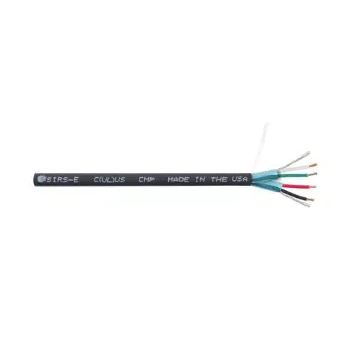 SIRS-E DMX XLR Stage Lighting Control Cable, 4 Conductor (2 Pair + Drain Wire), 22 AWG Shielded DMX Cable