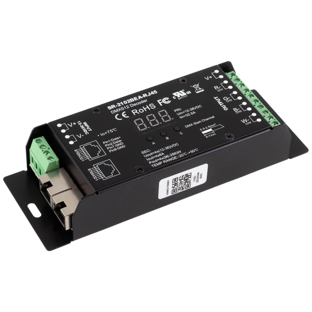 Sirs E Sr Bea Rj Cv Channel Dmx Digital Pwm Led Strip Decoder