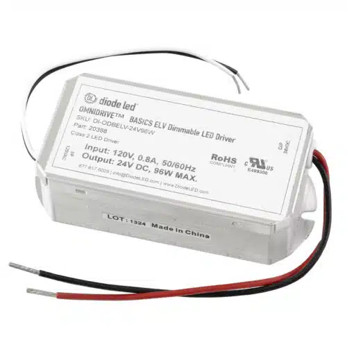 diodeLED Lo-Pro Junction Box with OmniDrive Basics ELV Driver Combo 24V 96W with JBOX