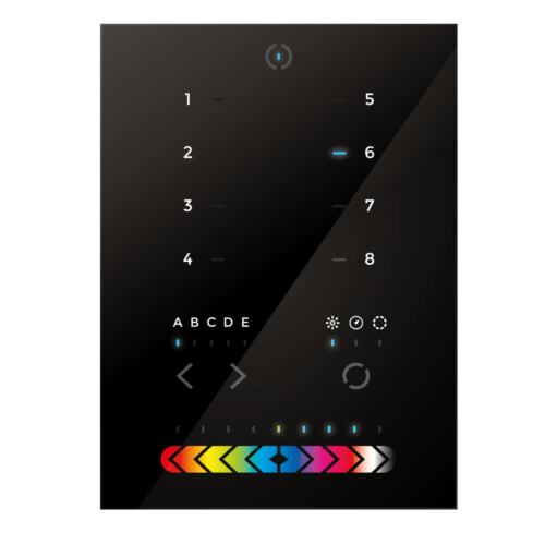 Nicolaudie STICK-KE2 Wall Mount LED Lighting Controller, 200 Scenes, 5 Zones, 1024 DMX Channels