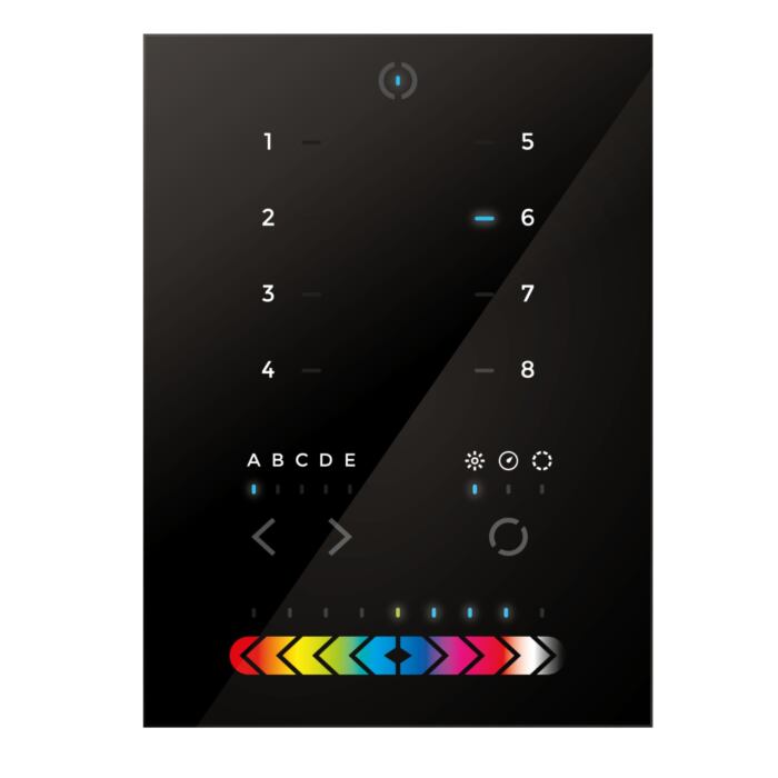 Nicolaudie STICK-KE2 Wall Mount LED Lighting Controller, 200 Scenes, 5 Zones, 1024 DMX Channels