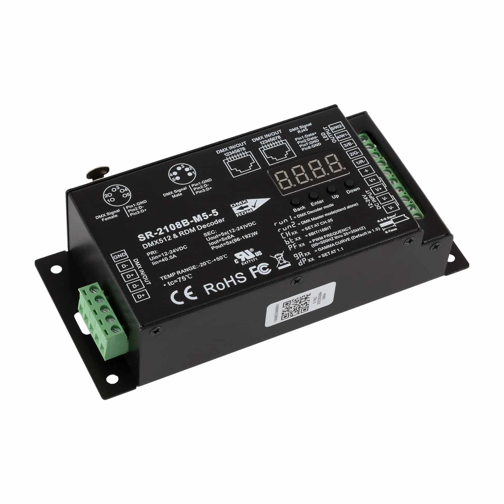 SIRS-E 5-Channel DMX RDM Decoder RGB/RGB (Open Box) - SIRS-E® LED ...