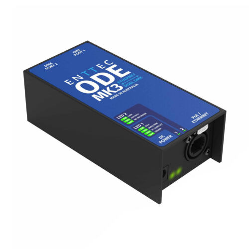 Enttec POE ODE Mk3 70407, 2 Universe Dual DMX / RDM Ethernet Converter Interface